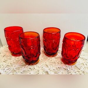 Tumblers, LE Smith Moon & Star Amberina. Beautiful! NEW condition. Set of 4